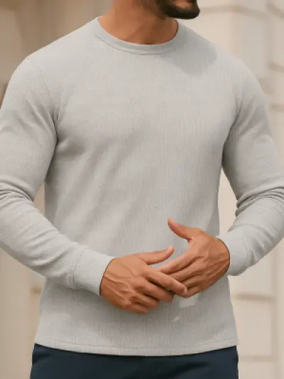 Lt. Grey - Full Sleeve T-shirt