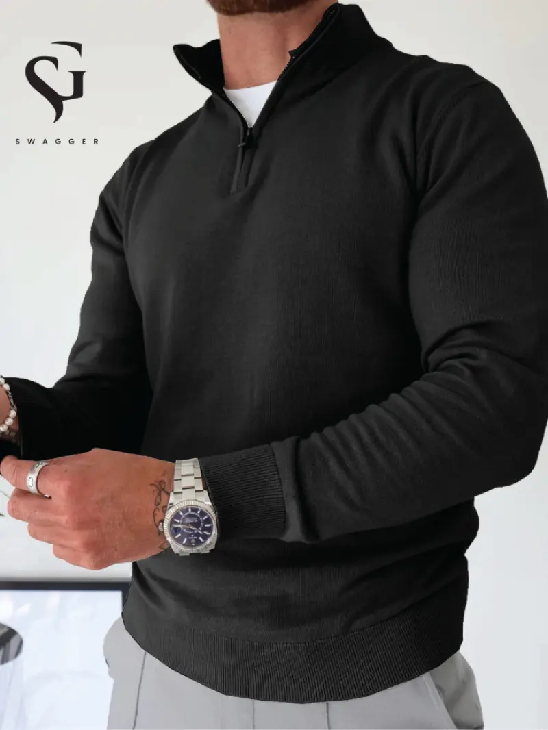 Black - Half Zip Sweatshirt
