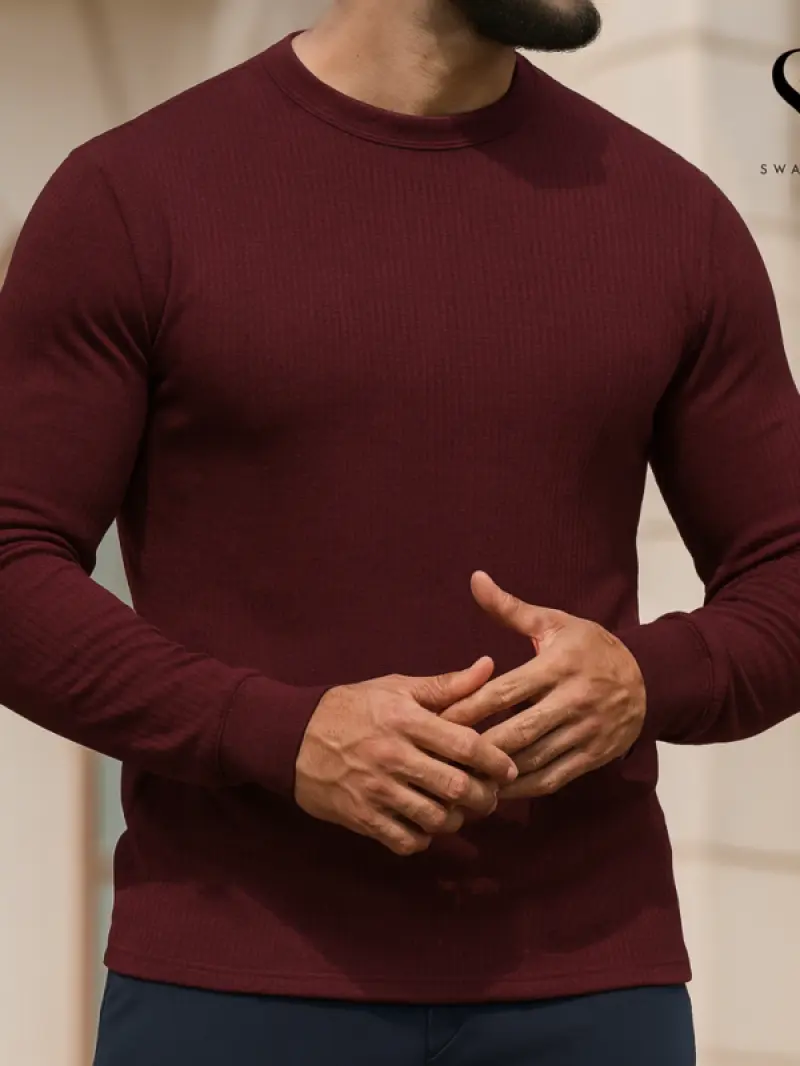 Maroon - Full Sleeve T-shirt