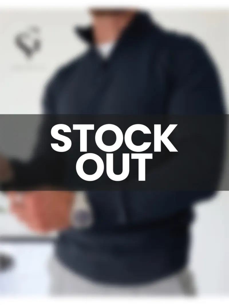 Navy Blue - Half Zip Sweatshirt